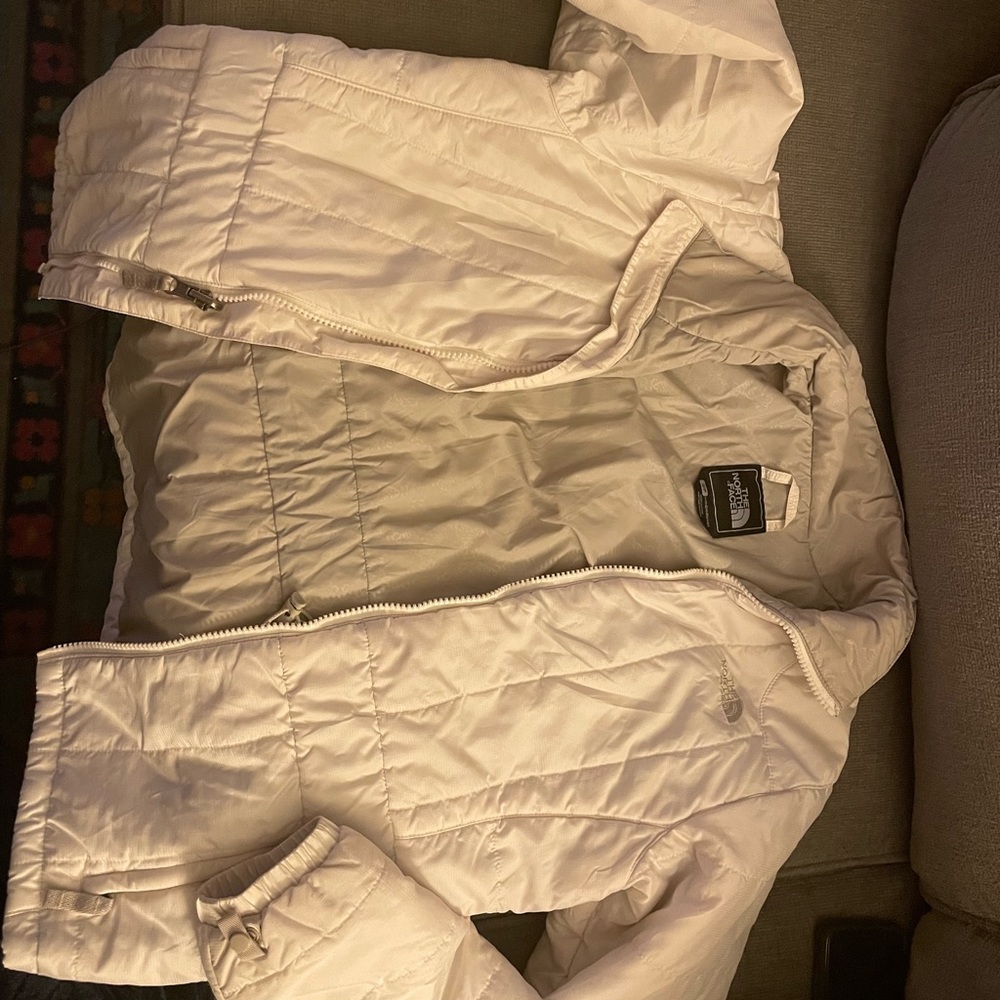 The North Face light jacket w clips inside liner hardly worn no tears or stains